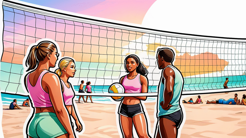 Encuentros para personas no monógamas - volley playa